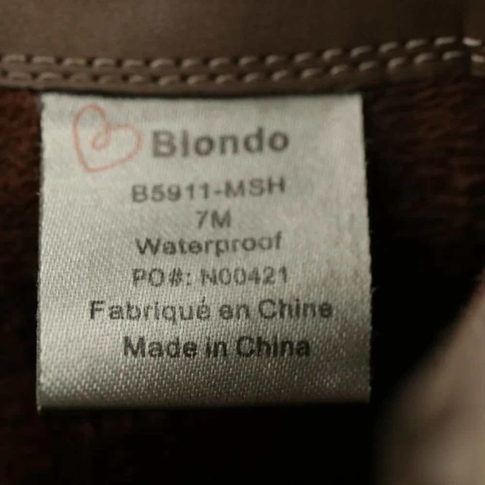 Blondo Womens Linda Boots Size 7 Waterproof Taupe‎ Tan Suede Booties Block Heel